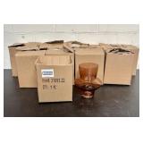 Lot Of 10 Amber Glass Vases 3.5'X5'