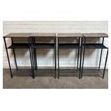 Lot Of 4 Industrial Style Side Tables 12'X15'X29'