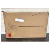 Foldable Wooden Adirondack Chair In Box, As Pictur