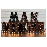 Industrial Style Marquee Light Up Letters 8'X9'
