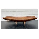 Carved Footed Wooden Bowl - Mid Century Style With