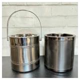 Pair Of Stainless Steel Style Ice Buckets 6'X6'X7'