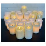 Lot Of Assorted Flameless Candles (Largest 9')