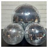 3 Disco Balls With Largest Measuring 15' (Disco Ba