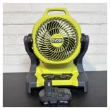 Ryobi ONE+ 18V Hybrid Whisper Series Fan With Batt
