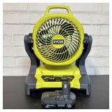 Ryobi ONE+ 18V Hybrid Whisper Series Fan With Batt