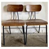 Pair Of New Philiph VIntage Style Chairs With Blac