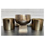 Lot Of Brass - Metal Ice Buckets - Centerpiece 8'X