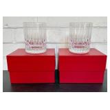 2 Baccarat Harmonie Crystal Tumblers, Luxury Frenc