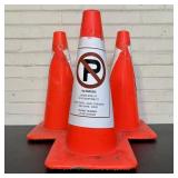 3 18' Reflective Safety Cones 11'X11'X18'