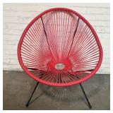 Red Acapulco Style Chair 29.5'X31'X34'