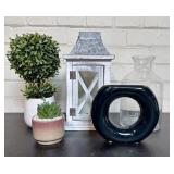 Lot Of Decoration Including Planters, Vases And La