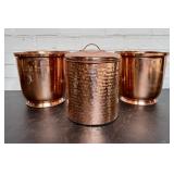 Lot Of Copper Including Hammered Copper Ice Bucket