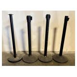 4 Retractable Safety Barriers Including Barrier By