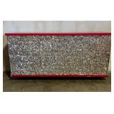 Large Bar With Shiny Silver And Red Design With In