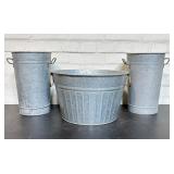 Galvanized Metal Planters And Tub 15'X15'X9'