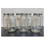7 Large Ball Mason Jars 4'X9'