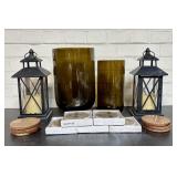 Lot Of Assorted Decoration Including Metal Candle