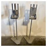 2 Stainless Steel Floor Standing Hand Sanitizer Di