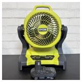 Ryobi ONE+ 18V Hybrid Whisper Series Fan With Batt