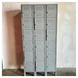 Metal 18-Compartment Locker On Legs 12'X36'X78'