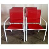 4 Garden Treasures Stackable White Steel Frame Sta