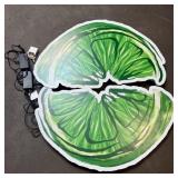 Pair Of Lime Shaped Lighted Signs 24'X42'X4'