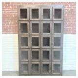 Large Wooden Industrial Style Locker Storage With