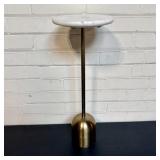 Marble Top Drink Side Table With Pascal Style Bras
