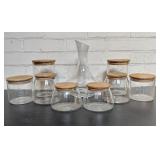 Sudek USA Decanter With 8 Glass Containers With Li
