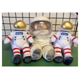 A Trio of Astronaut Themed Toys Including a Cabbag