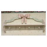 Hand-Painted Decorative Wooden Nursery Wall Shelf