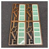 A Set of Four LOVE Decorative Mission Statement Fr