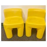 A Pair of Little Tikes Yellow Molded Plastic Chunk