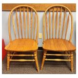 A Pair of Richardson Brothers Solid Oak Windsor St