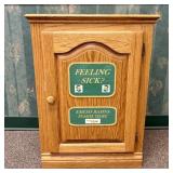 Oak Veneer Single Door Clinical Supply Storage Cab