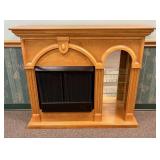 Electric Fireplace with Oak-Finished Mantel and In