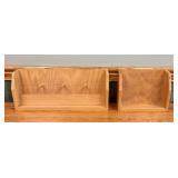 A Pair of Medical Arts Press Oak Wall-Mounted File