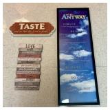 A Trio of Contemporary Inspirational Wall Decor In