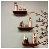 A Collection of Seven Figurines and Three Wall-Mou