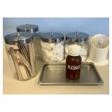 An Assortment of Pyrex and Corning Glass Apothecar