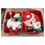 An Assortment of Oversized Plush Holiday Figures a