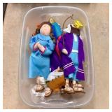 A Collection of Large Scale Felt Nativity Figures