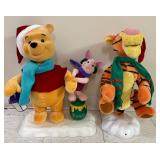A Pair of Disney Animated Holiday Plush Figures Fe