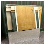 A Trio of Modern Square Wall Mirrors with Tiered M