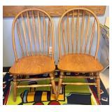 A Pair of Richardson Brothers Solid Oak Windsor St