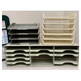 Group of Office Literature Sorter and Letter Trays