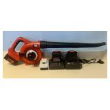 A Black & Decker Cordless Leaf Blower Set with Bat