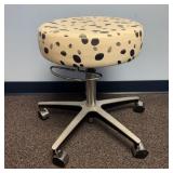 Contemporary Rolling Pneumatic Stool with Dalmatia