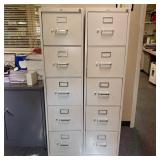 A Pair of HON Five-Drawer Vertical Filing Cabinets